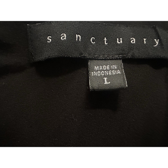 Sanctuary‎ Women’s Black Burgundy & White Sundress Size L Summer Dress - Picture 14 of 16